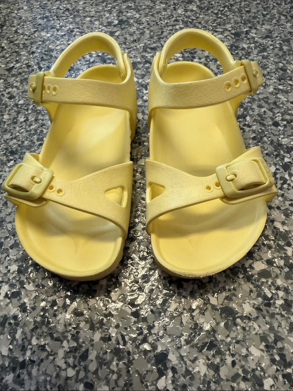 Birkenstock Kids Yellow Strap Sandals with Buckles Size 25